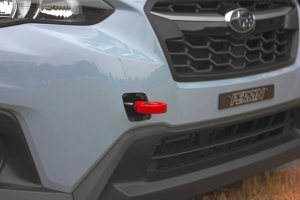 Subaru OBXT Tow Hook Kit - Front - Perrin Performance - Red - `20-`25